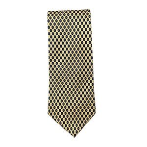 Tommy Hilfiger 100% silk oval print yellow blue & red tie
